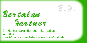 bertalan hartner business card